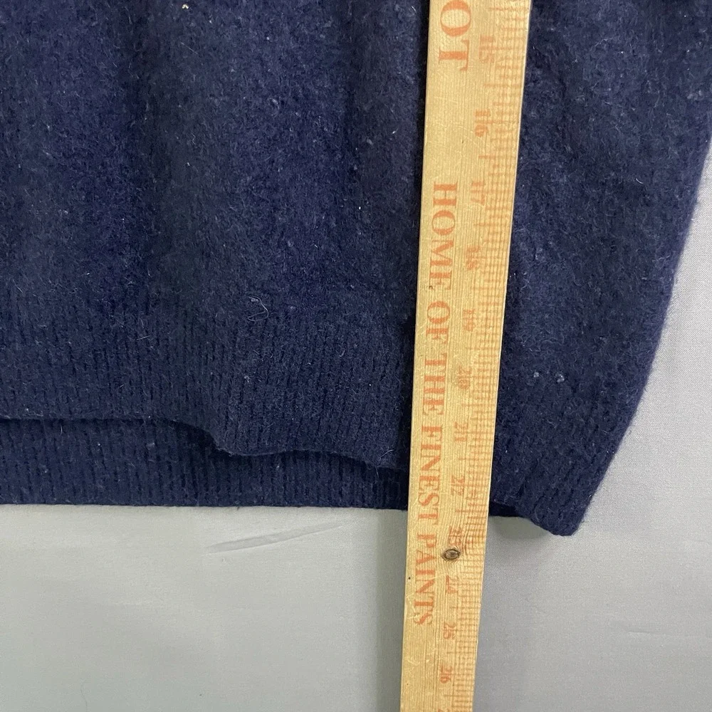 VTG Polo Ralph Lauren Sweater Womens XL Navy 1/4 Zip Wool Cashmere Knit